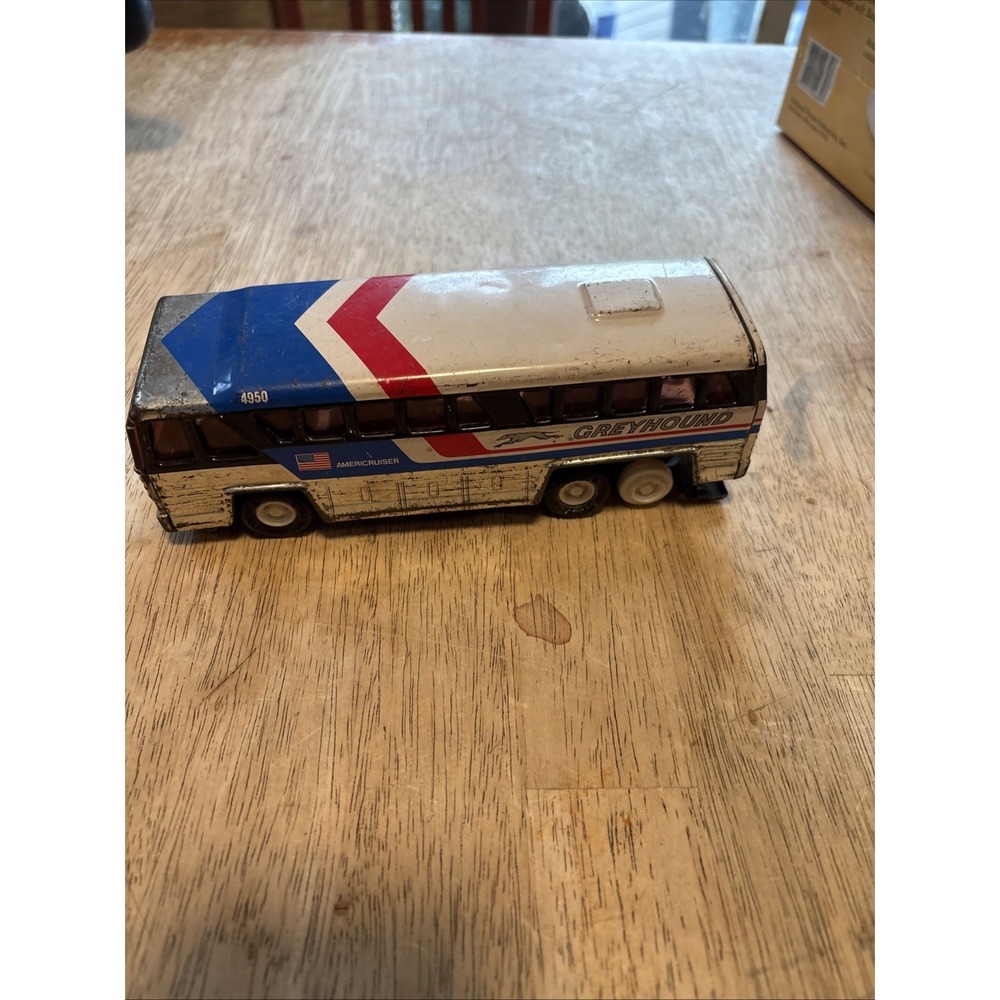 Buddy L Greyhound Bus 4950 Americruiser Tin Made in Japan 1979 Vintage Toy